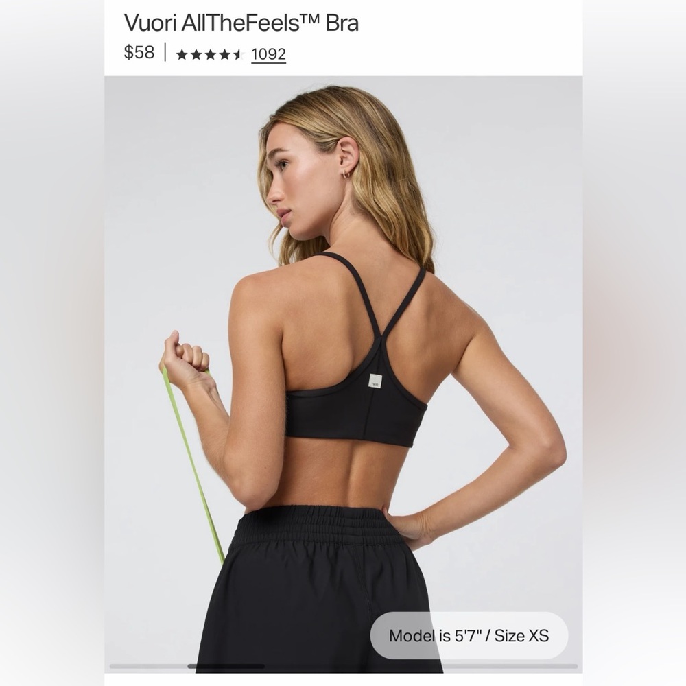 Vuori All the Feels Bras - Black & White - Picture 6 of 7